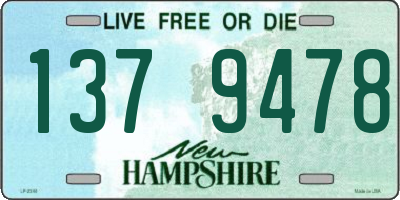 NH license plate 1379478
