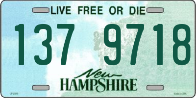 NH license plate 1379718