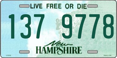 NH license plate 1379778