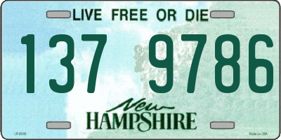 NH license plate 1379786