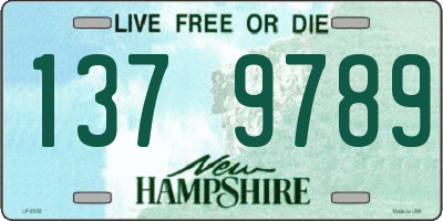 NH license plate 1379789
