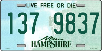 NH license plate 1379837