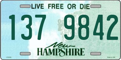 NH license plate 1379842
