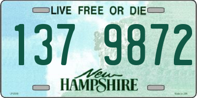 NH license plate 1379872