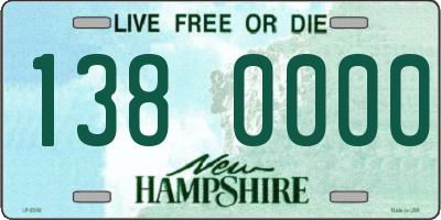 NH license plate 1380000