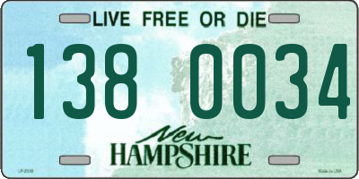 NH license plate 1380034