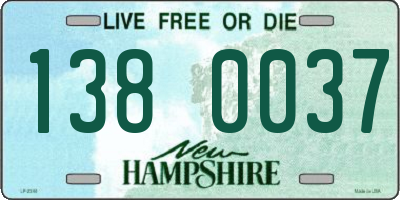 NH license plate 1380037