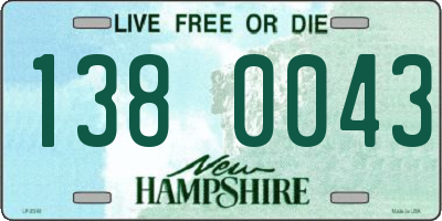 NH license plate 1380043