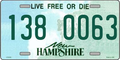 NH license plate 1380063