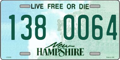 NH license plate 1380064