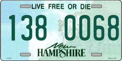 NH license plate 1380068