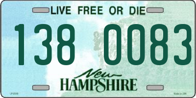 NH license plate 1380083