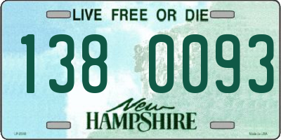 NH license plate 1380093