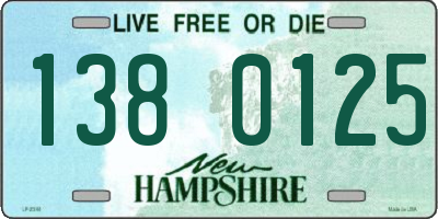 NH license plate 1380125