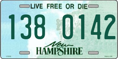 NH license plate 1380142