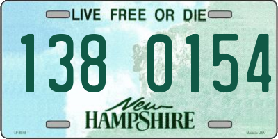 NH license plate 1380154