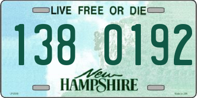 NH license plate 1380192