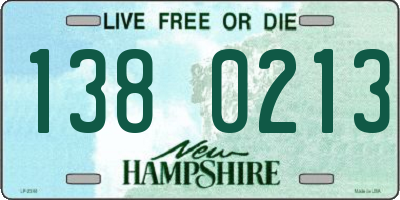 NH license plate 1380213