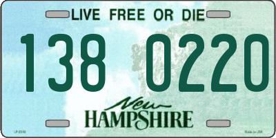 NH license plate 1380220