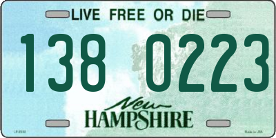 NH license plate 1380223
