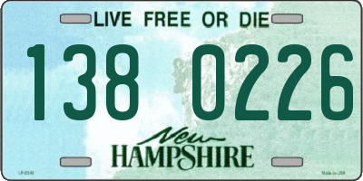 NH license plate 1380226