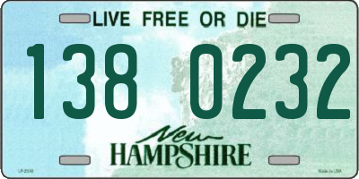NH license plate 1380232