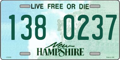 NH license plate 1380237