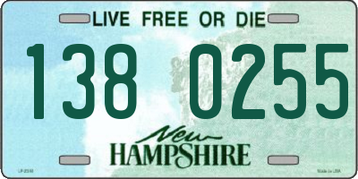 NH license plate 1380255