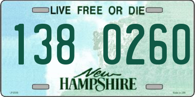NH license plate 1380260
