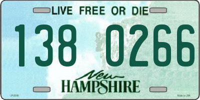 NH license plate 1380266