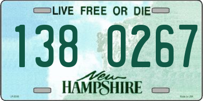 NH license plate 1380267