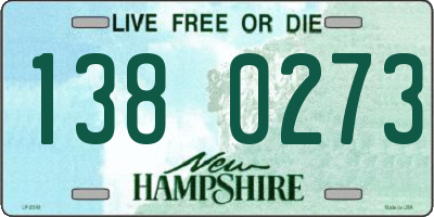 NH license plate 1380273