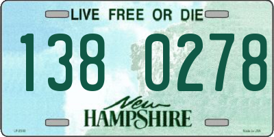 NH license plate 1380278