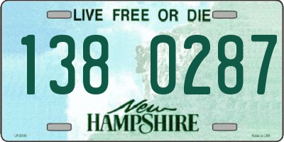 NH license plate 1380287