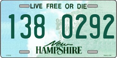 NH license plate 1380292