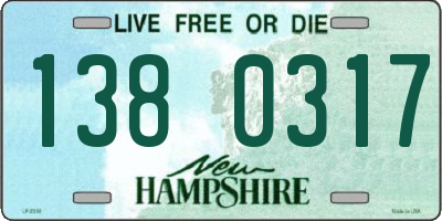 NH license plate 1380317