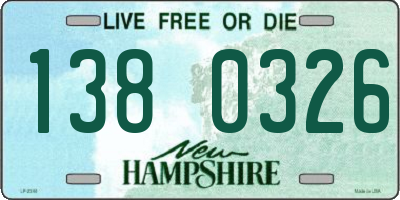 NH license plate 1380326