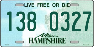 NH license plate 1380327