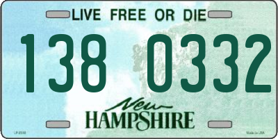 NH license plate 1380332