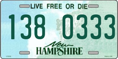 NH license plate 1380333