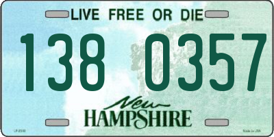 NH license plate 1380357