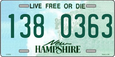 NH license plate 1380363