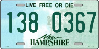 NH license plate 1380367
