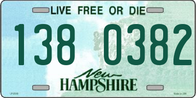 NH license plate 1380382