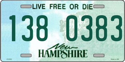NH license plate 1380383