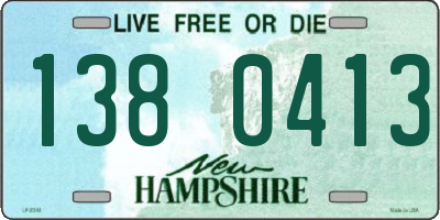 NH license plate 1380413