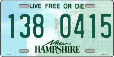 NH license plate 1380415