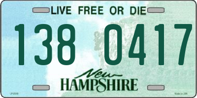 NH license plate 1380417