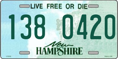 NH license plate 1380420