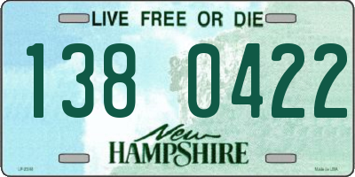 NH license plate 1380422